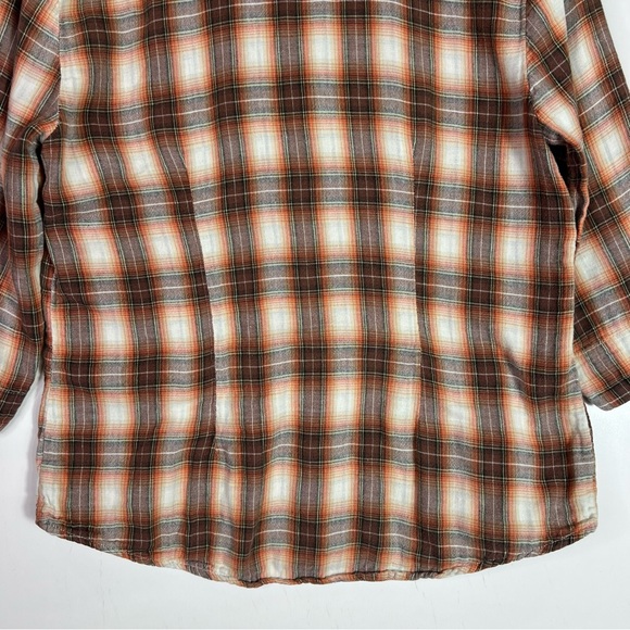 CP Shades Plaid Button Down 3/4 Sleeve Shirt Size Medium - Picture 3 of 9